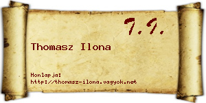 Thomasz Ilona névjegykártya